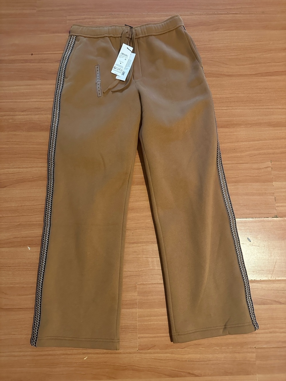 UGG Men's Brown Jogger Pants with Side Stripe